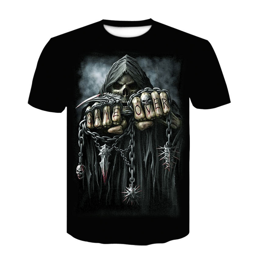 Men's Trendy Short Sleeve 3D Digital Printed T-shirt