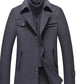 Abrigos de lana para hombre, abrigos cálidos ajustados de invierno, abrigos de marca con cuello desmontable, gabardinas informales de mezcla de lana SL-F053