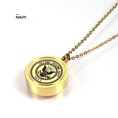 Titanium steel men and women soldier pendant
