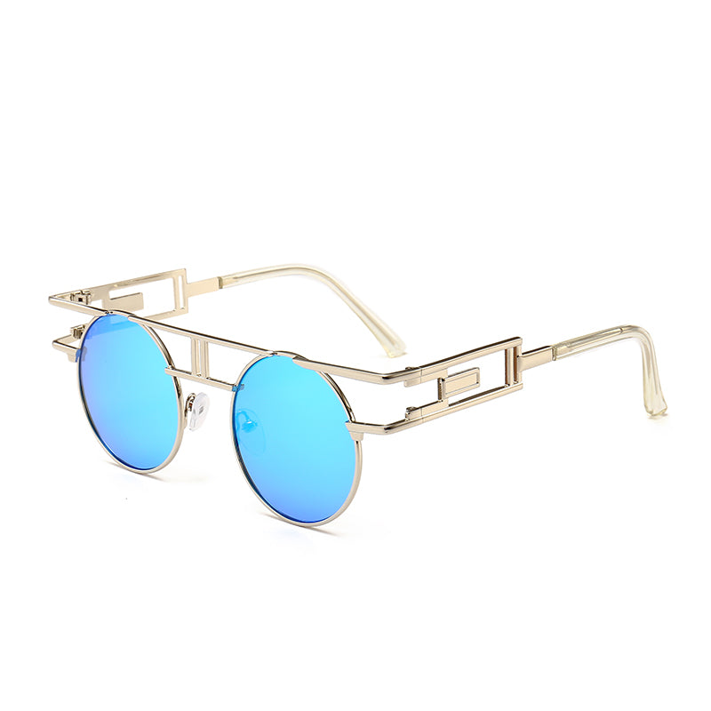 Men and women round metal sunglasses