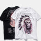 Pure cotton skull religious men and women T-shirt