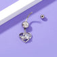 Stainless Steel Heart Navel Human Body Piercing Jewelry Woman