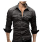 Men Shirt Brand Male Long Sleeve Shirts Casual Solid Slim Fit