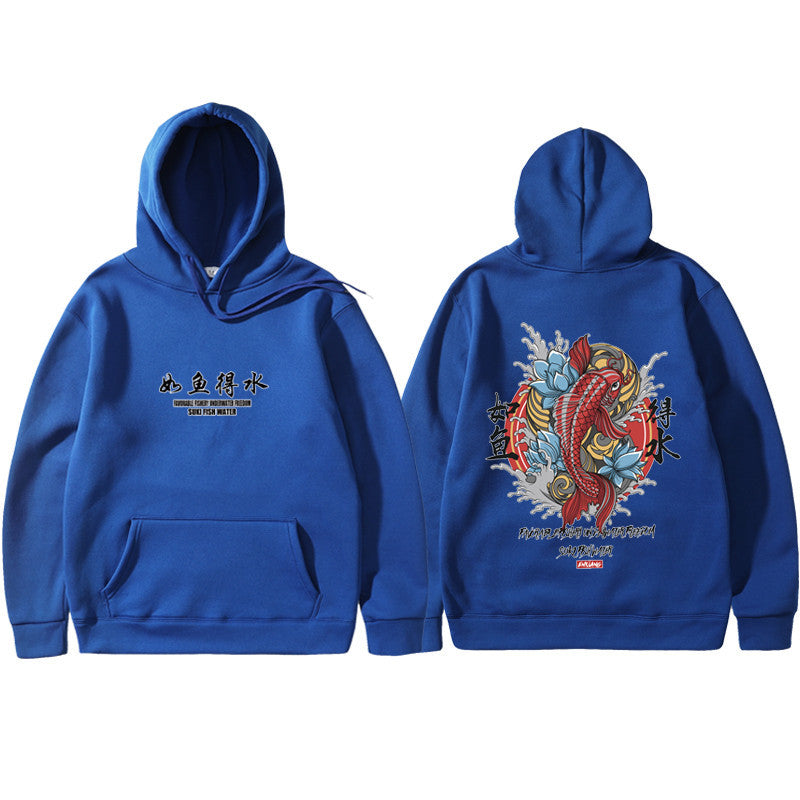 Sudadera con capucha Hip Hop para hombre Ukiyoe Streetwear