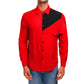 Personality Combination Color Long Sleeve Shirt For Men