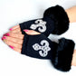 Sparkly Skull Gloves Women