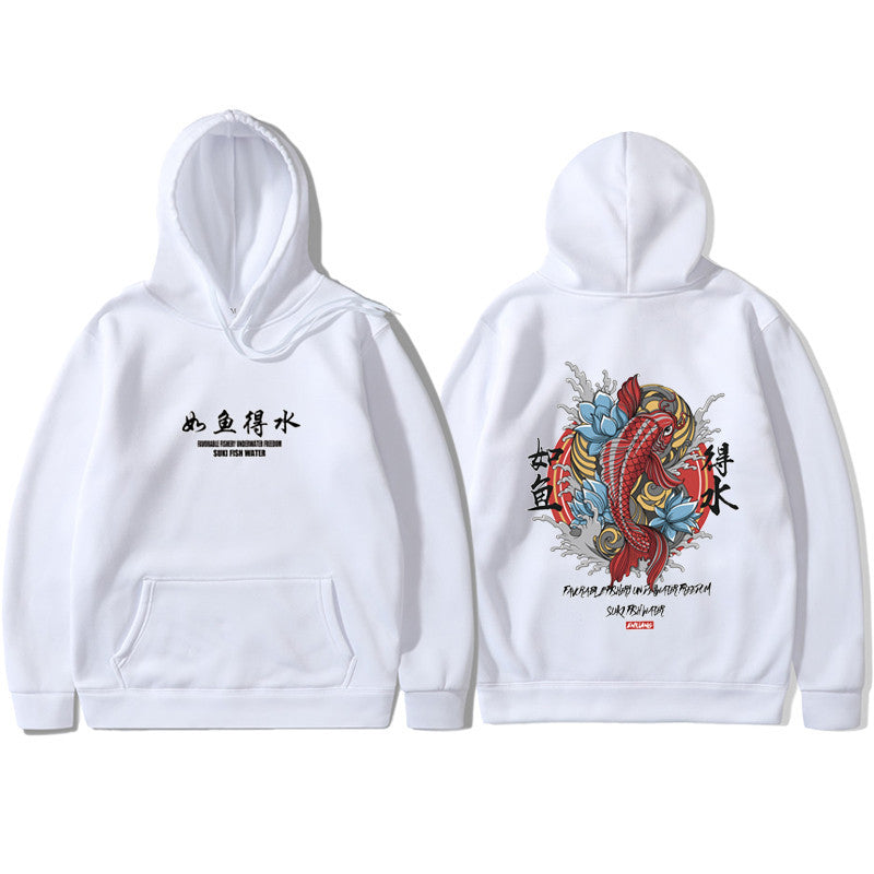 Sudadera con capucha Hip Hop para hombre Ukiyoe Streetwear