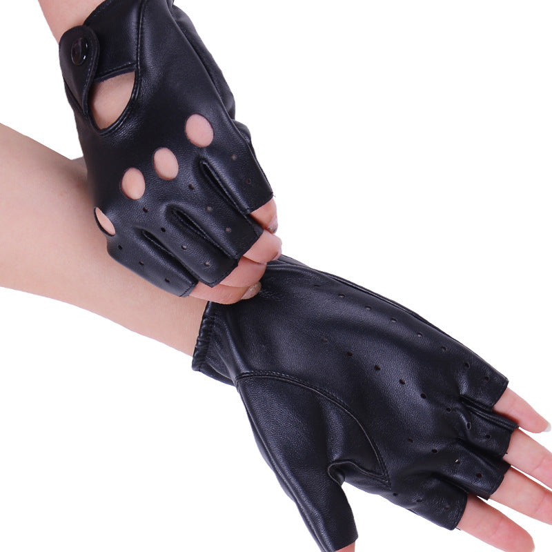 Guantes huecos de pu de moda