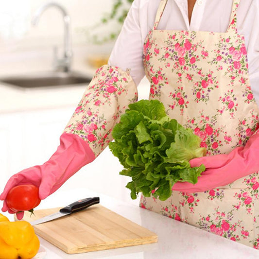 Cómodos guantes de lavado para cocina.