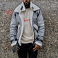 Off-white Big Fur Collar Plus Velvet Thickening