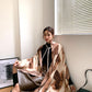 Street Geometric Imitation Cashmere Shawl Scarf Women