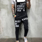 Men's braces ripped jeans jumpsuit men pants