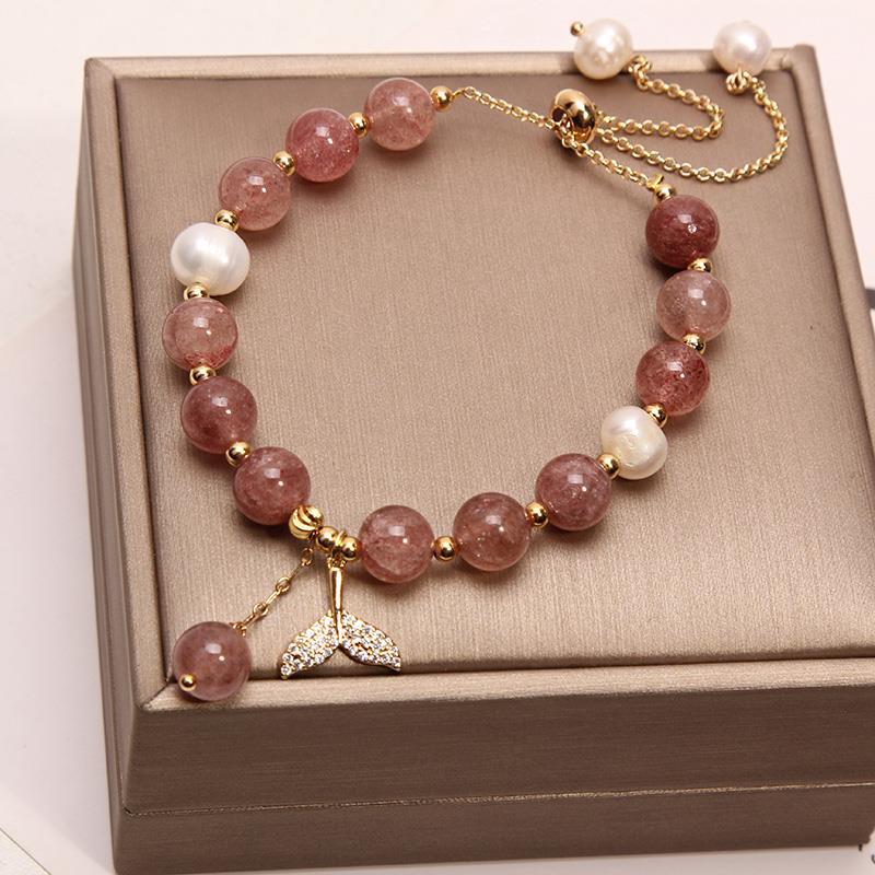 Pulsera de perlas naturales de agua dulce para mujer