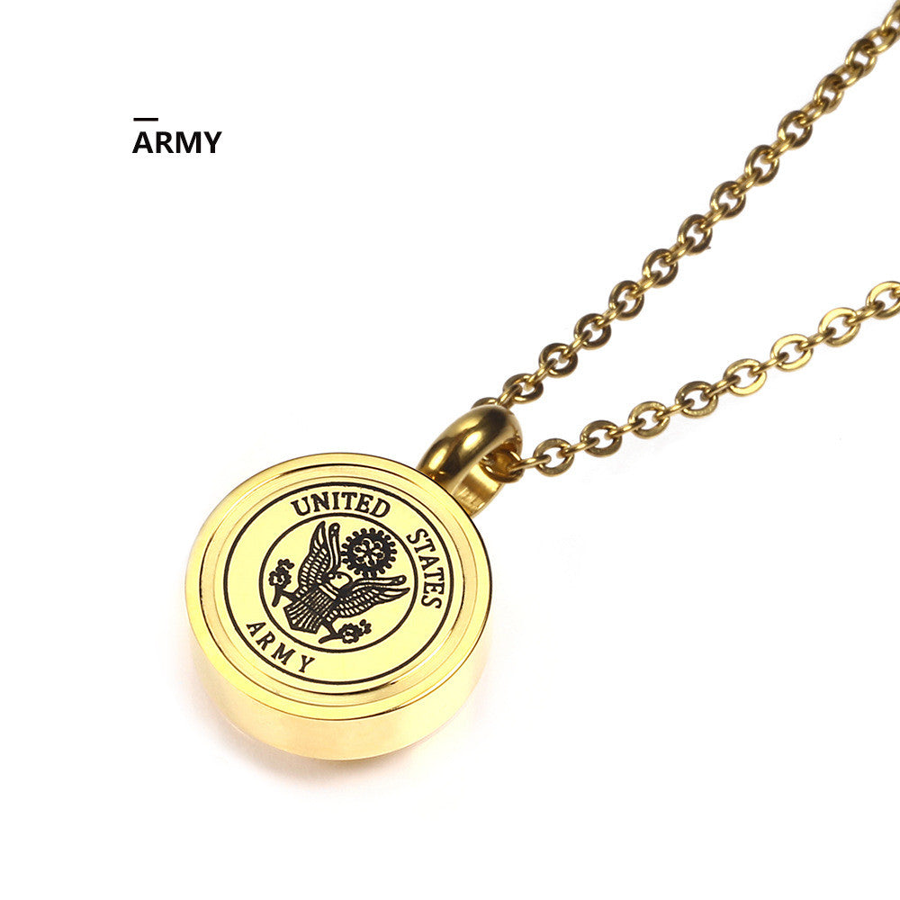 Titanium steel men and women soldier pendant