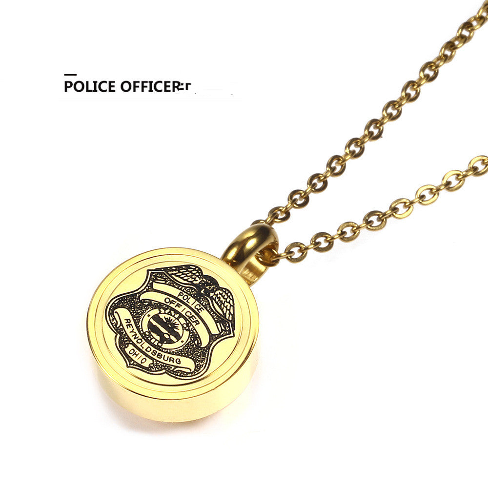 Titanium steel men and women soldier pendant