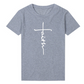 Faith cross women cotton t-shirt tops tee shirt loose tops