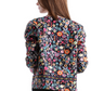 Floral round neck coat baseball uniform tops women