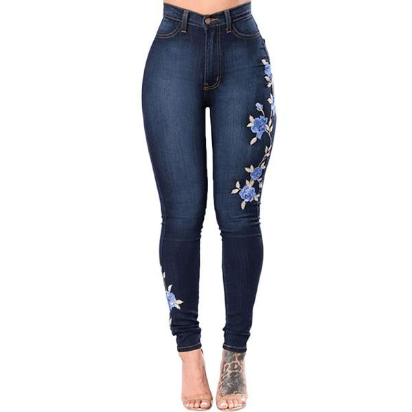 Jeans rasgados para mujer Jeans de mujer Pantalones lápiz Jeans de mezclilla