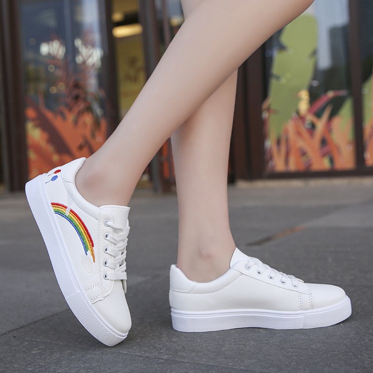 Zapatos blancos arcoiris mujer