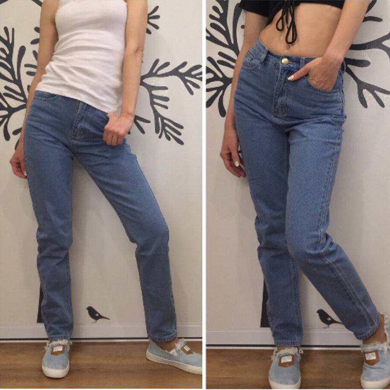 Vaqueros boyfriend de talla grande y cintura alta para mujer mom jeans