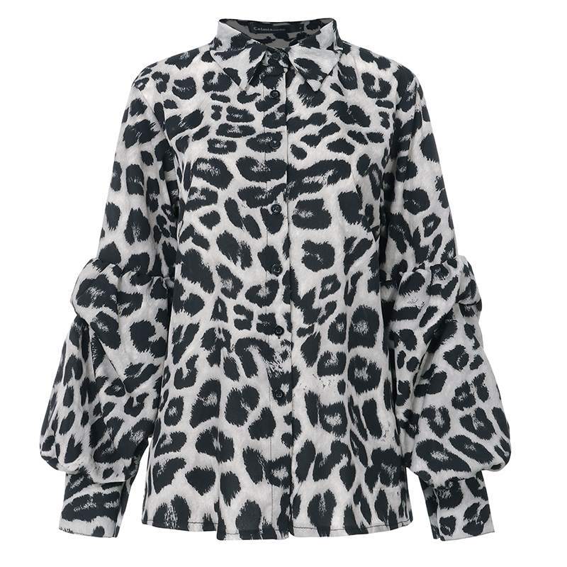 Tops sexy con estampado de leopardo para mujer 