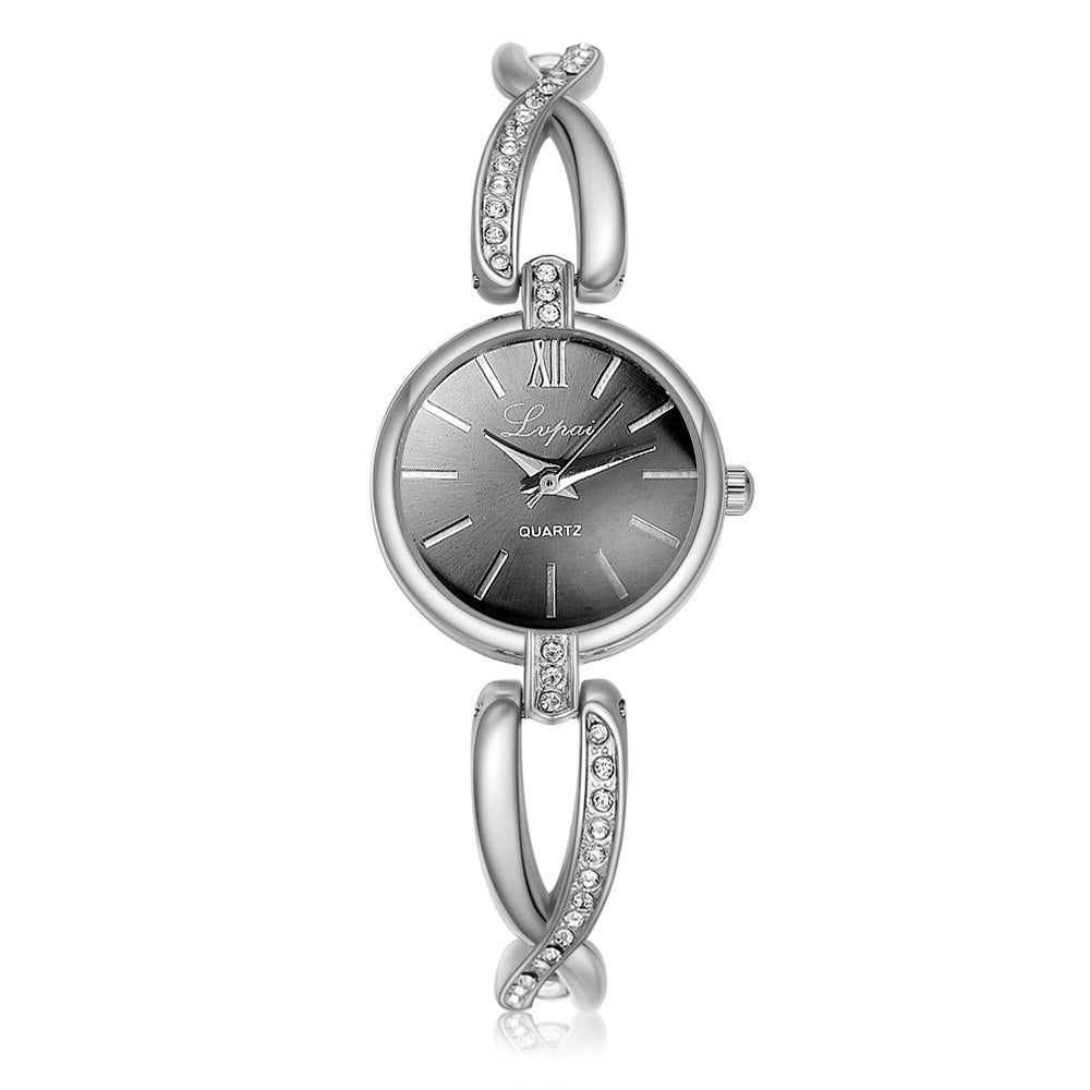 Pulsera de lujo para mujer, relojes de vestir, relojes de cristal de cuarzo a la moda, reloj de pulsera deportivo informal para mujer de marca Lvpai