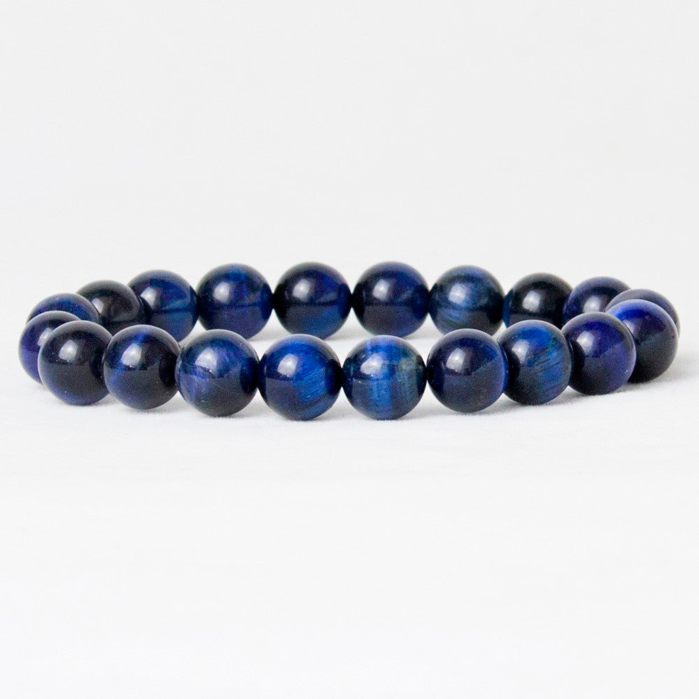 Ethnic Style Men And Women Blue Tiger Eye Stone Bracelet