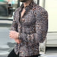 Men's Casual Long-sleeved Printed Shirt