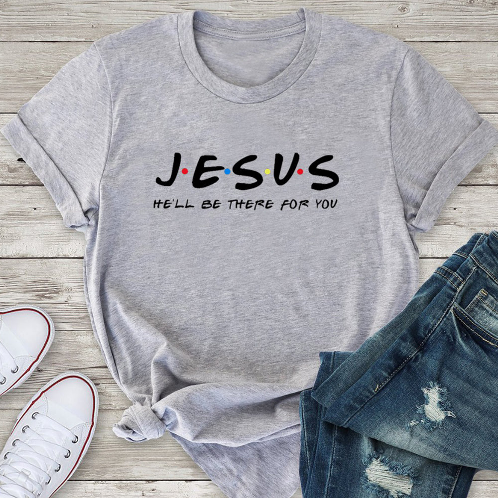 Camisetas con estampado de amigos de Jesús para mujer, ropa de algodón, Tops