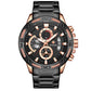 WWOOR Fashion Mens Watches Top Brand Luxury Gold Full Steel Quartz Watch Men Waterproof Sport Chronograph Relogio Masculino