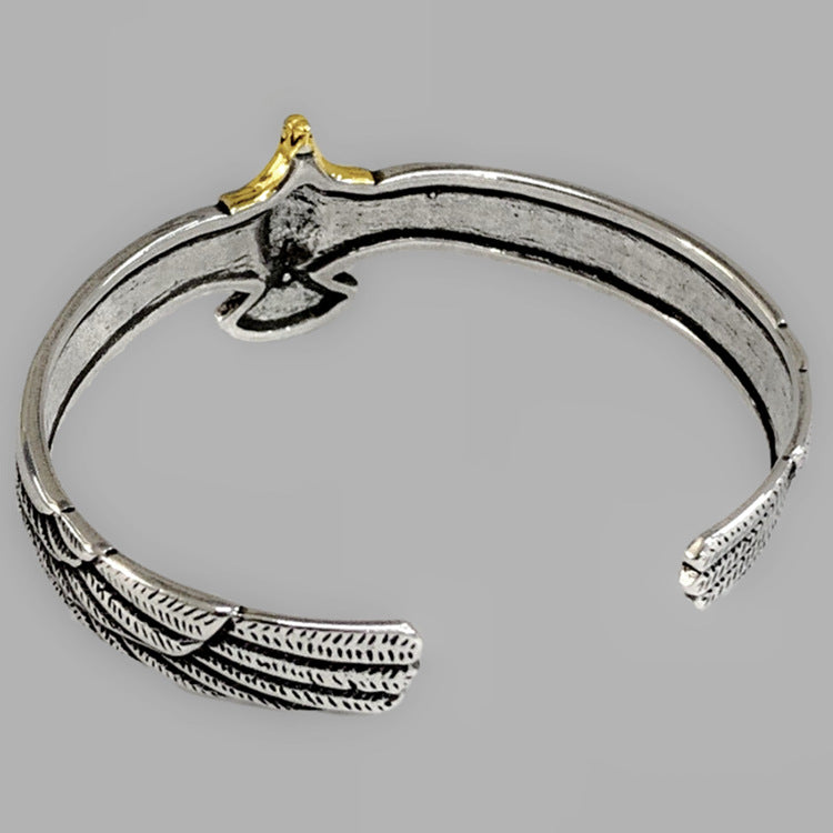 Men And Women Creative Old Feather Open Bracelet