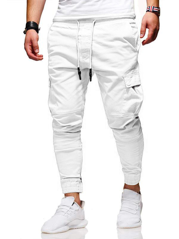 Pantalones casuales de algodón fino de otoño para hombre