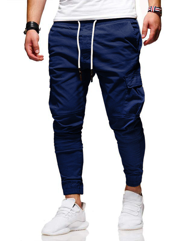 Pantalones casuales de algodón fino de otoño para hombre