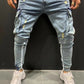 European And American Baggy Jeans Suspenders For Men With Holes