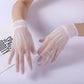 Black White Etiquette Gloves For Wedding Dress