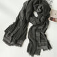 Men Winter Cotton Linen Scarf women Solid Long Scarves Shawl
