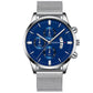 Mens Business Luxury Watches For Men Mesh Band Quartz Watch