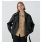 Spring New Casual Loose Leather Jacket Locomotive Oversize Windbreaker Jacket Women