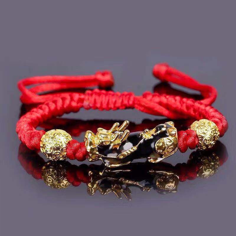 Pulsera valiente de oro y arena de Vietnam, joyería de obsidiana para hombres y mujeres