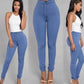 Fashion elastic jeans women leggings ladies