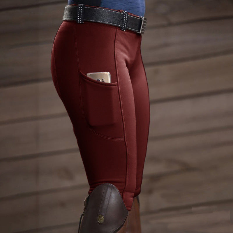 Equestrian Pants Elastic Hip-Lifting Ladies Casual Pants Women