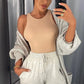 Solid Color Round Neck Sleeveless Bodysuit Women's Clothing