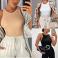 Solid Color Round Neck Sleeveless Bodysuit Women's Clothing