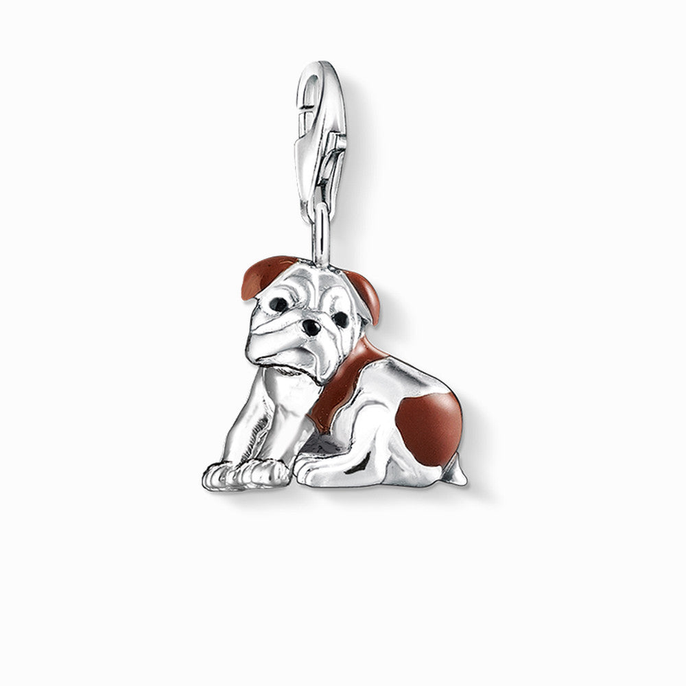 Colgante Bulldog Charm de plata de ley 925 con personalidad