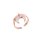 Adjustable Moon And Stars Shaped Pendant Rings For Women