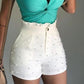 Women's Shorts Cannon Beads Solid Color Sexy Shorts Women