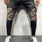 Men s Pleated Camouflage Slim fit Jeans