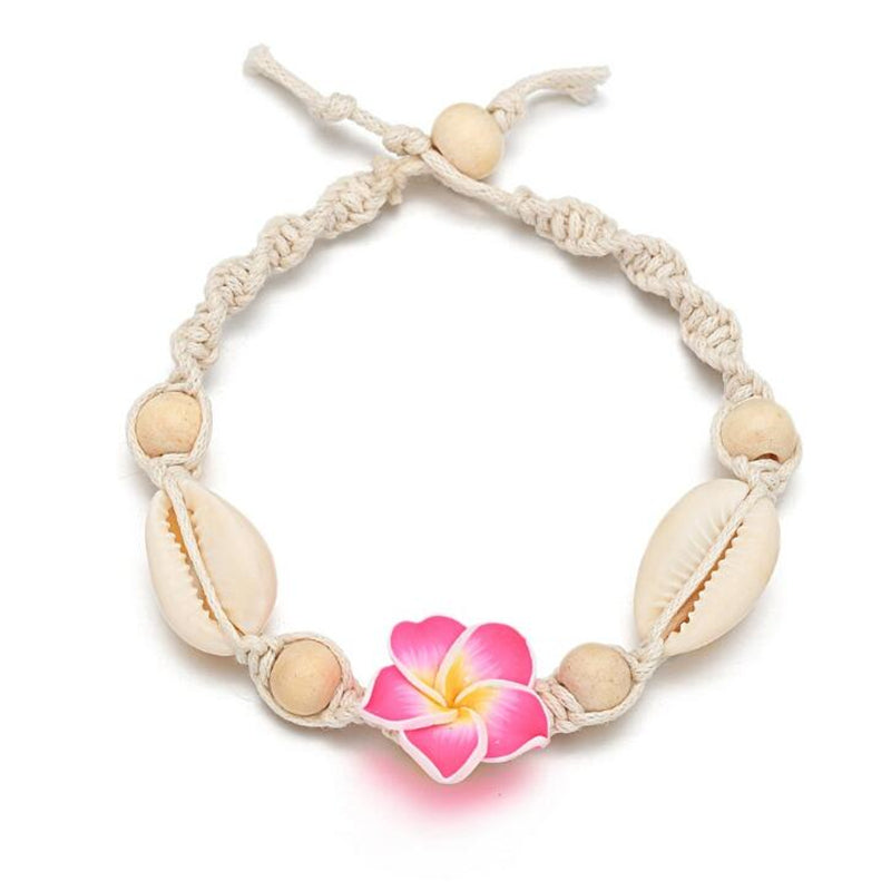 Pulsera de playa descalza para mujer, tobillera de concha marina, joyería para pies