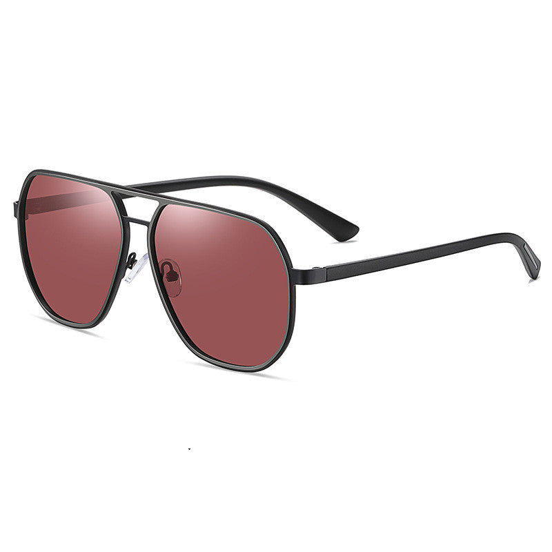 Gafas de sol de moda para hombre, gafas de sol polarizadas para conducir, espejo de sapo, gafas de sol clásicas con montura grande