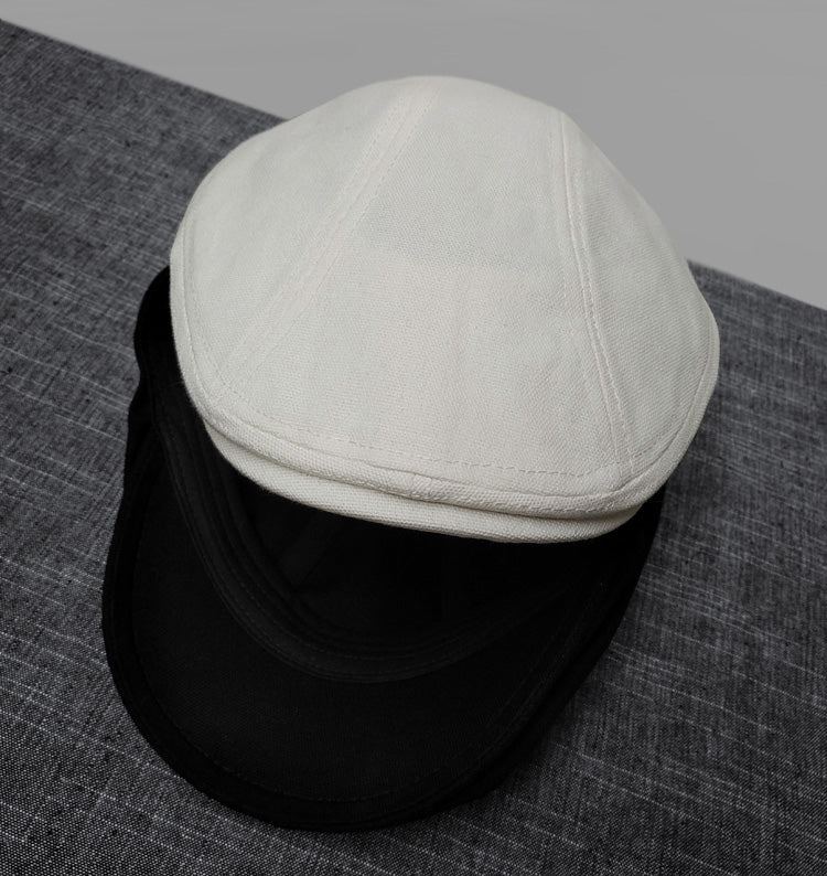 Delgadas, cómodas, de algodón puro, gorras retro japonesas, pequeñas boinas frescas literarias y artísticas retro, sombreros delanteros para hombres y mujeres